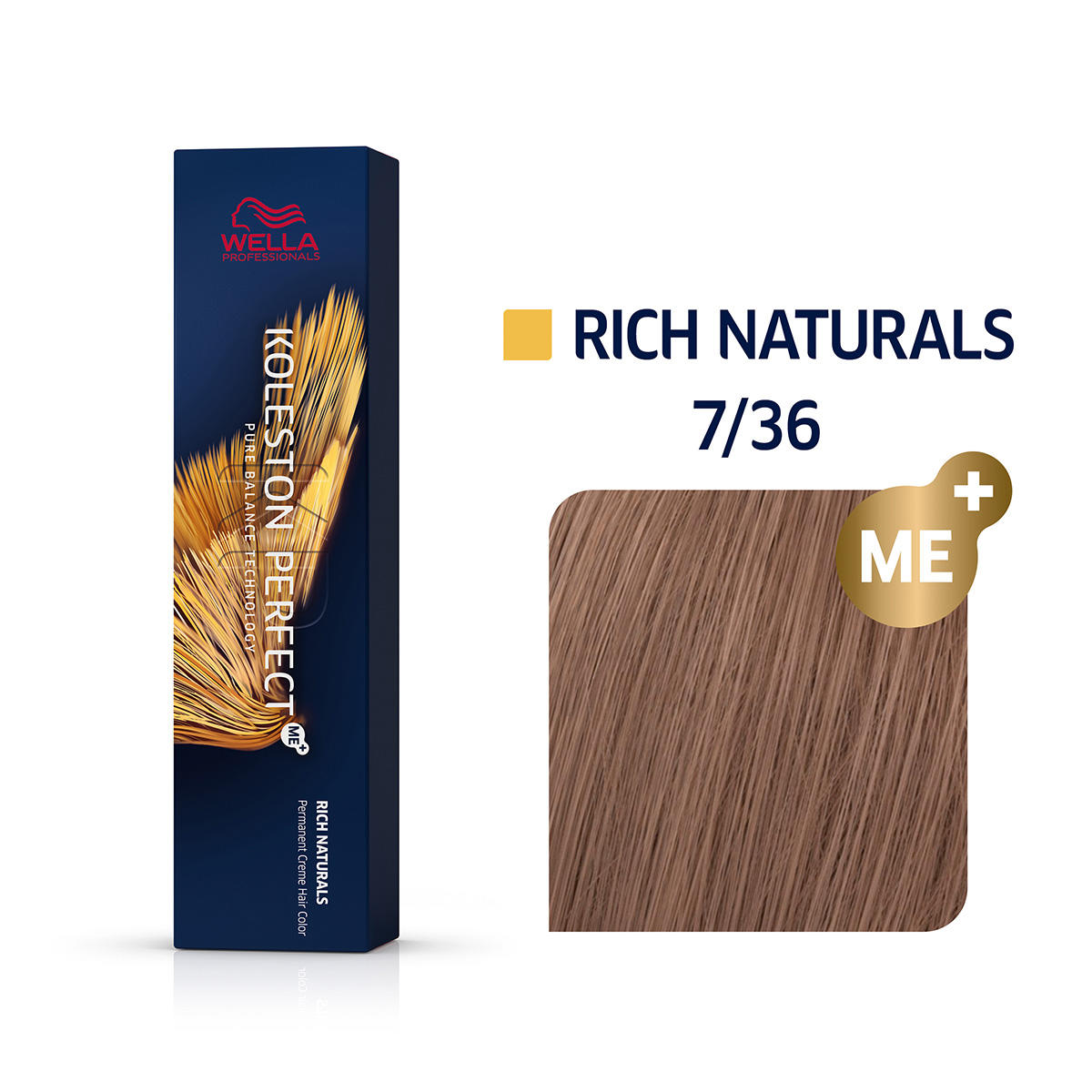 Wella Koleston Perfect Rich Naturals 7/36 Rubio Medio Dorado Violeta, 60 ml