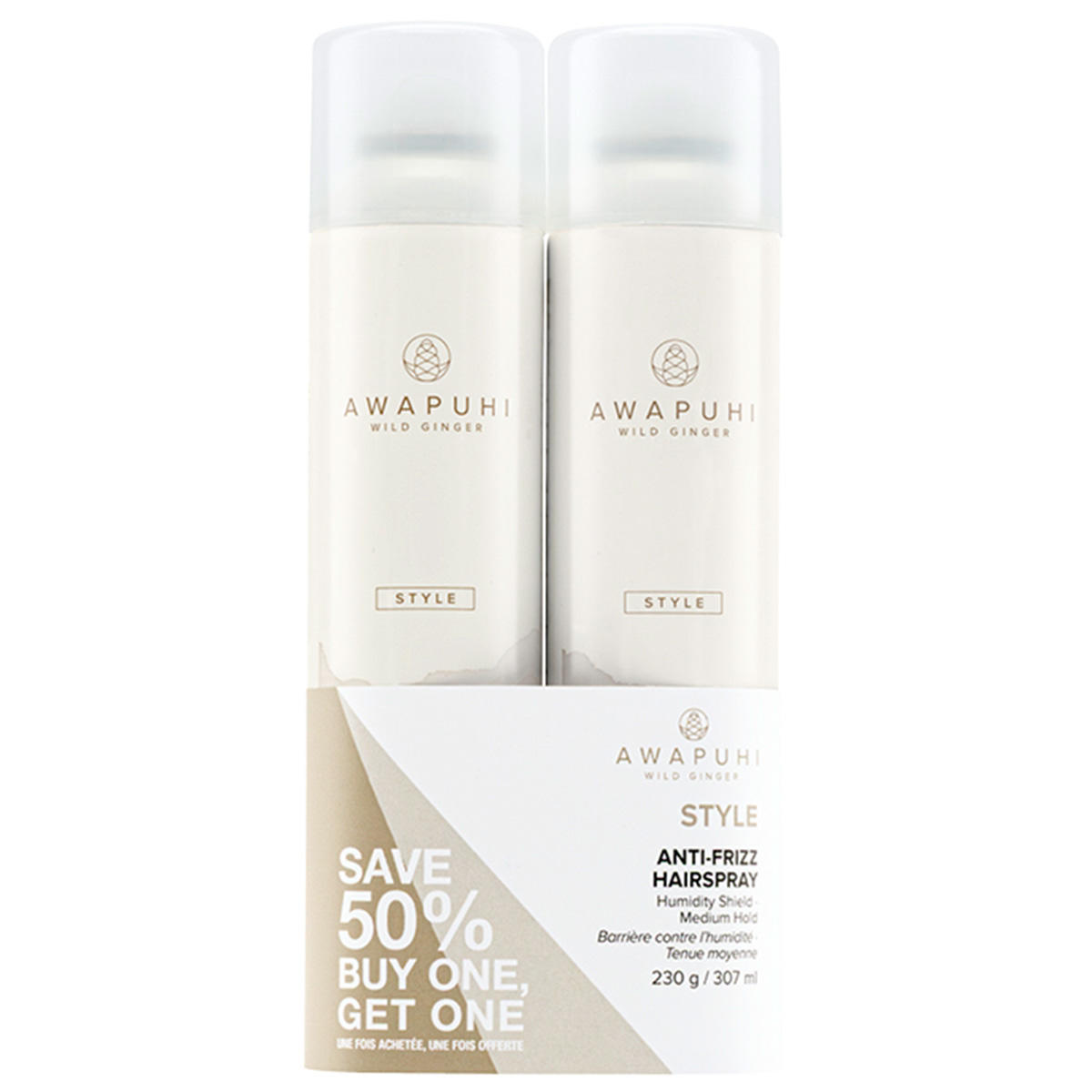 Paul Mitchell Awapuhi Wild Ginger Save on Duo Anit Frizz Hairspray 2 x 307 ml