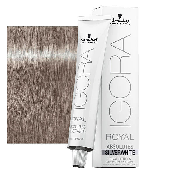 Schwarzkopf Professional IGORA ROYAL ABSOLUTES SILVER WHITES Tonal Refiners Gris humo, tubo 60 ml