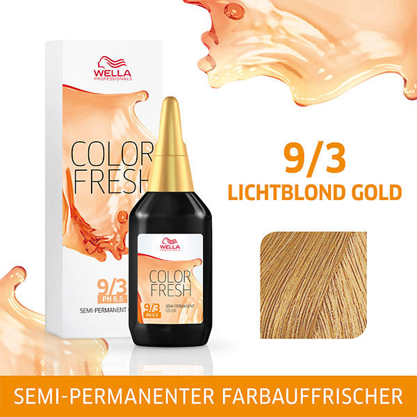 Wella Color Fresh pH 6.5 - Acid 9/3 Rubio Claro Oro, 75 ml