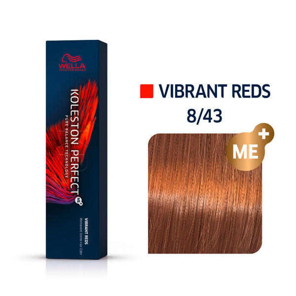 Wella Koleston Perfect Vibrant Reds 8/43 Light Blonde Red Gold, 60 ml