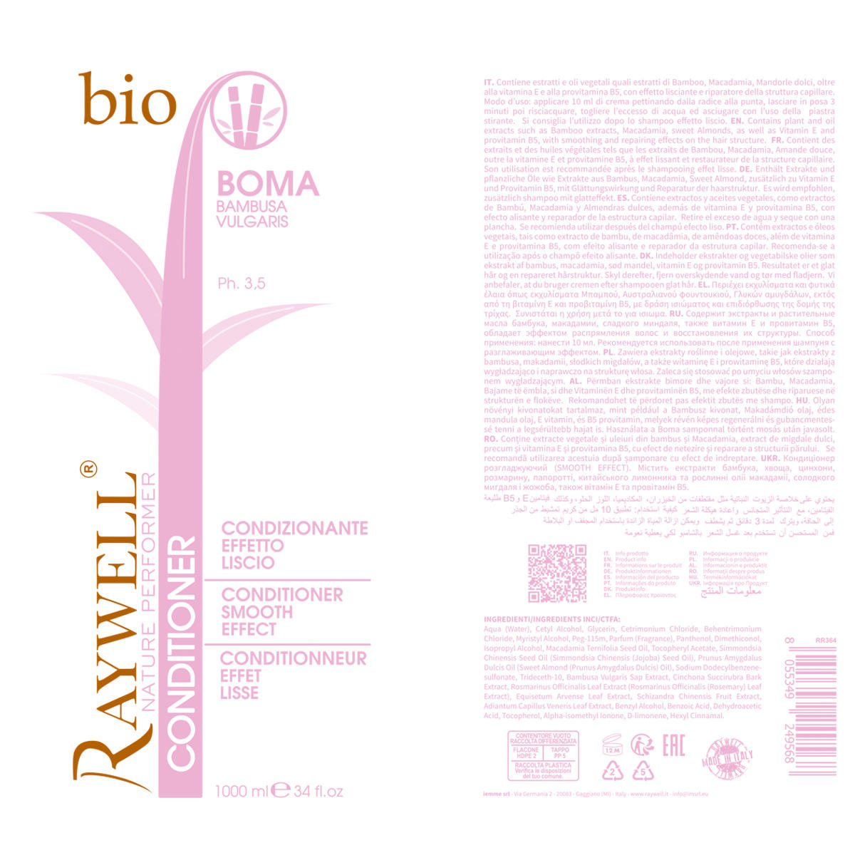 Raywell Bio BOMA Conditioner Smooth Effect 1 Liter