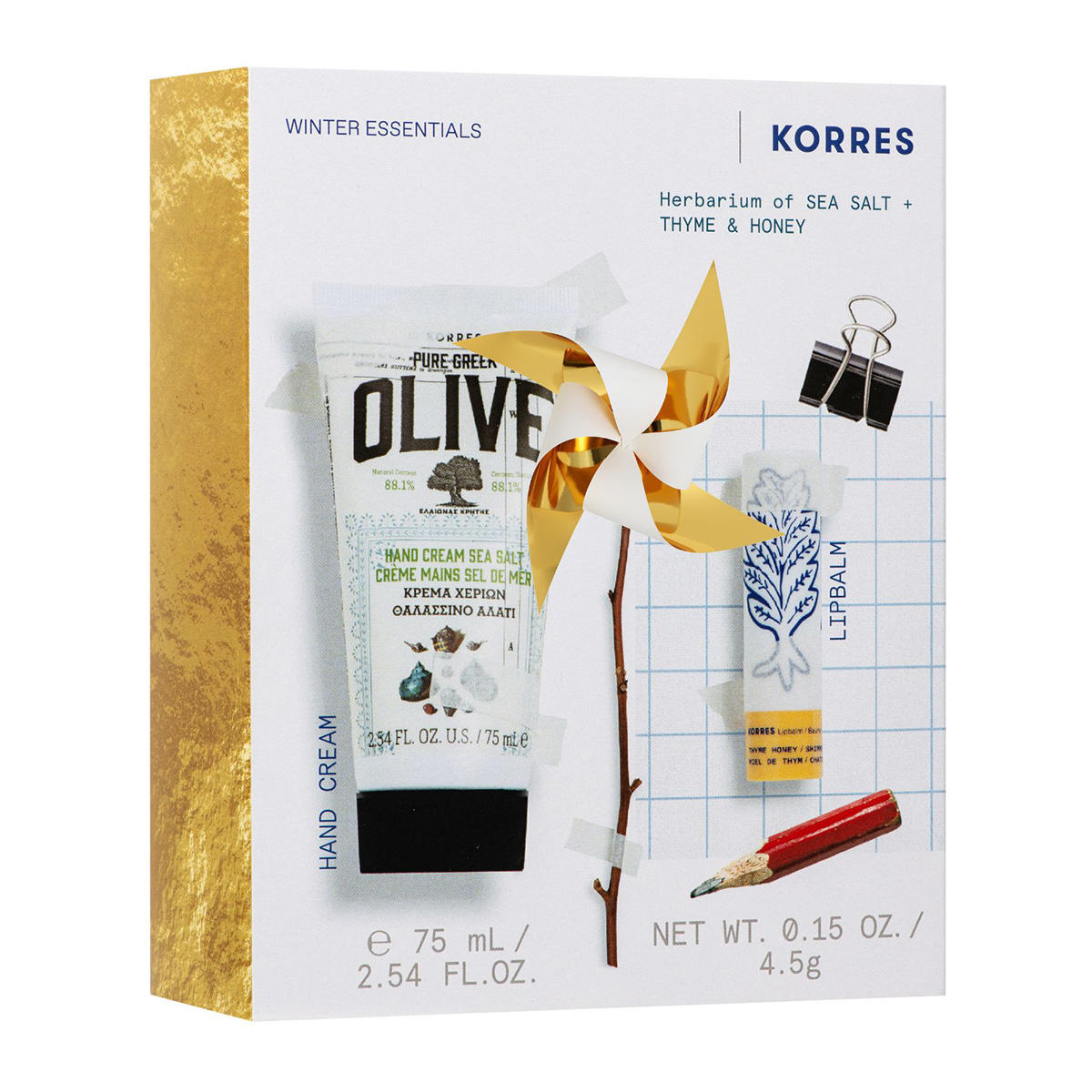 KORRES Coffret de soins pour les mains et les lèvres Winter Essentials