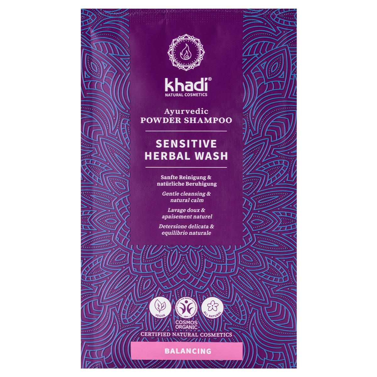 khadi Balancing Ayurvedic Powder Shampoo Sensitive Herbal Wash 50 g