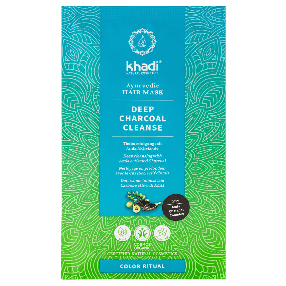 khadi Color Ritual Ayurvedic Hair Mask Deep Charcoal Cleanse 50 g
