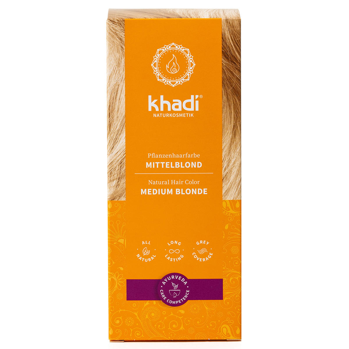 khadi Pianta colore dei capelli biondo medio 100 g