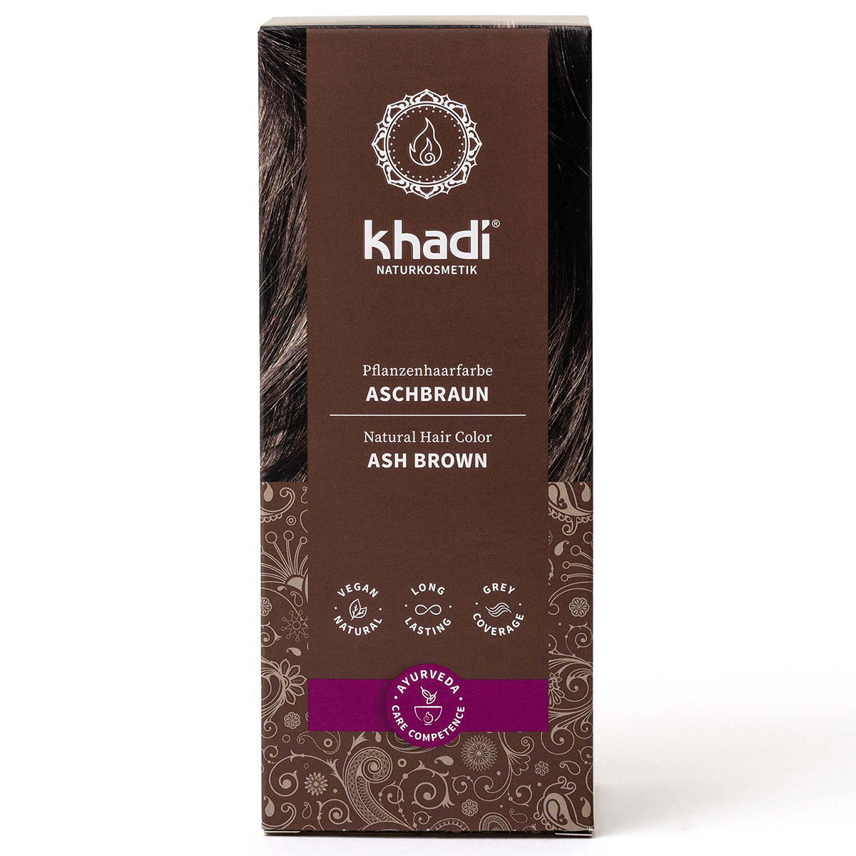 khadi Couleur de cheveux à base de plantes brun cendré 100 g