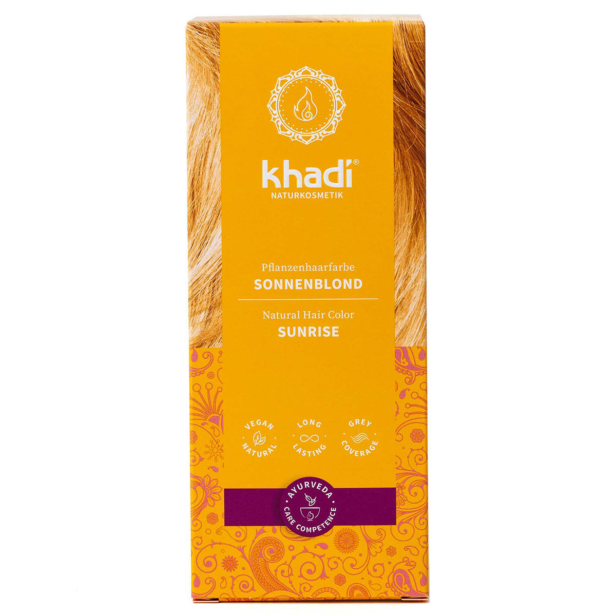 khadi Colore capelli vegetali biondo sole 100 g