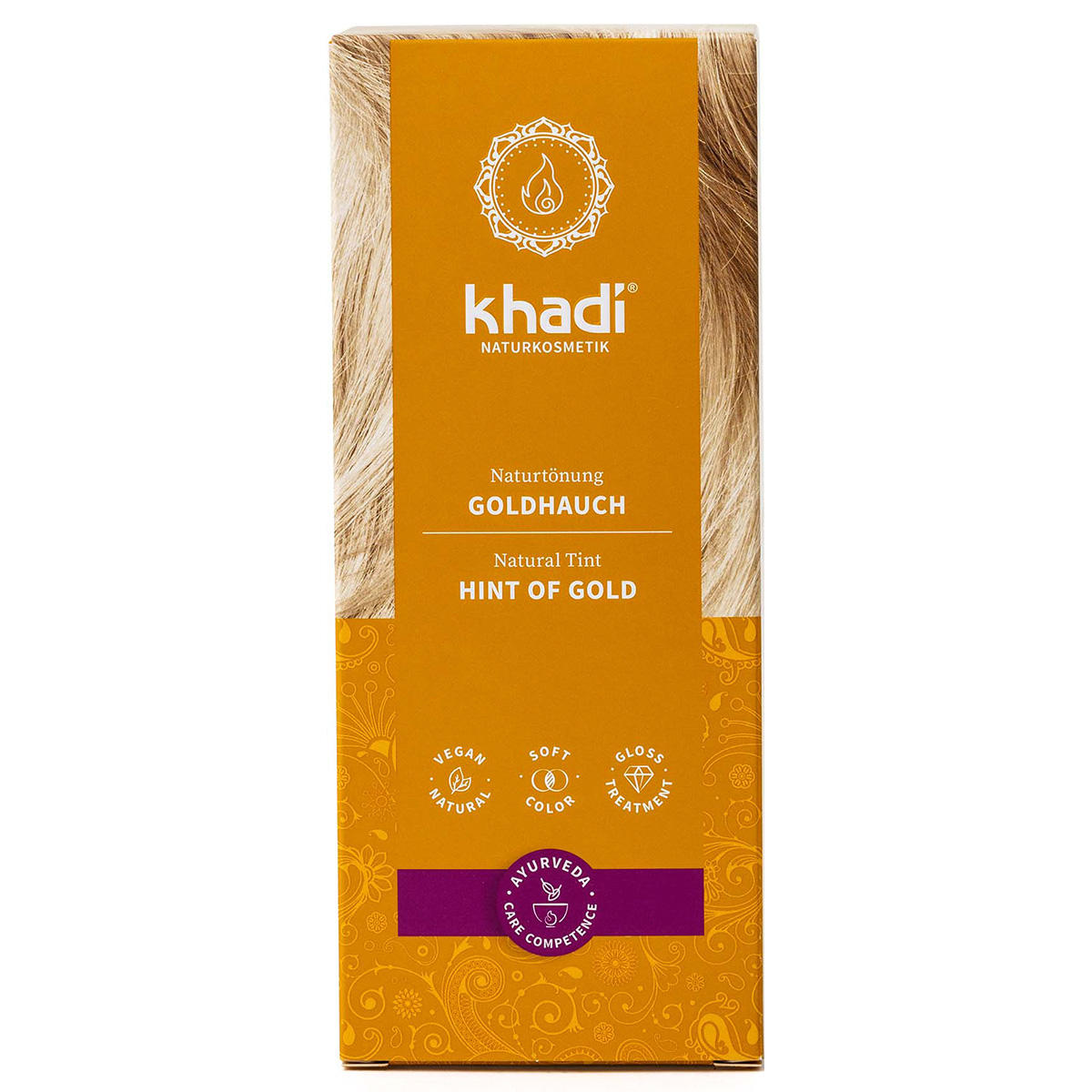 khadi Couleur de cheveux à base de plantes touche d'or 100 g