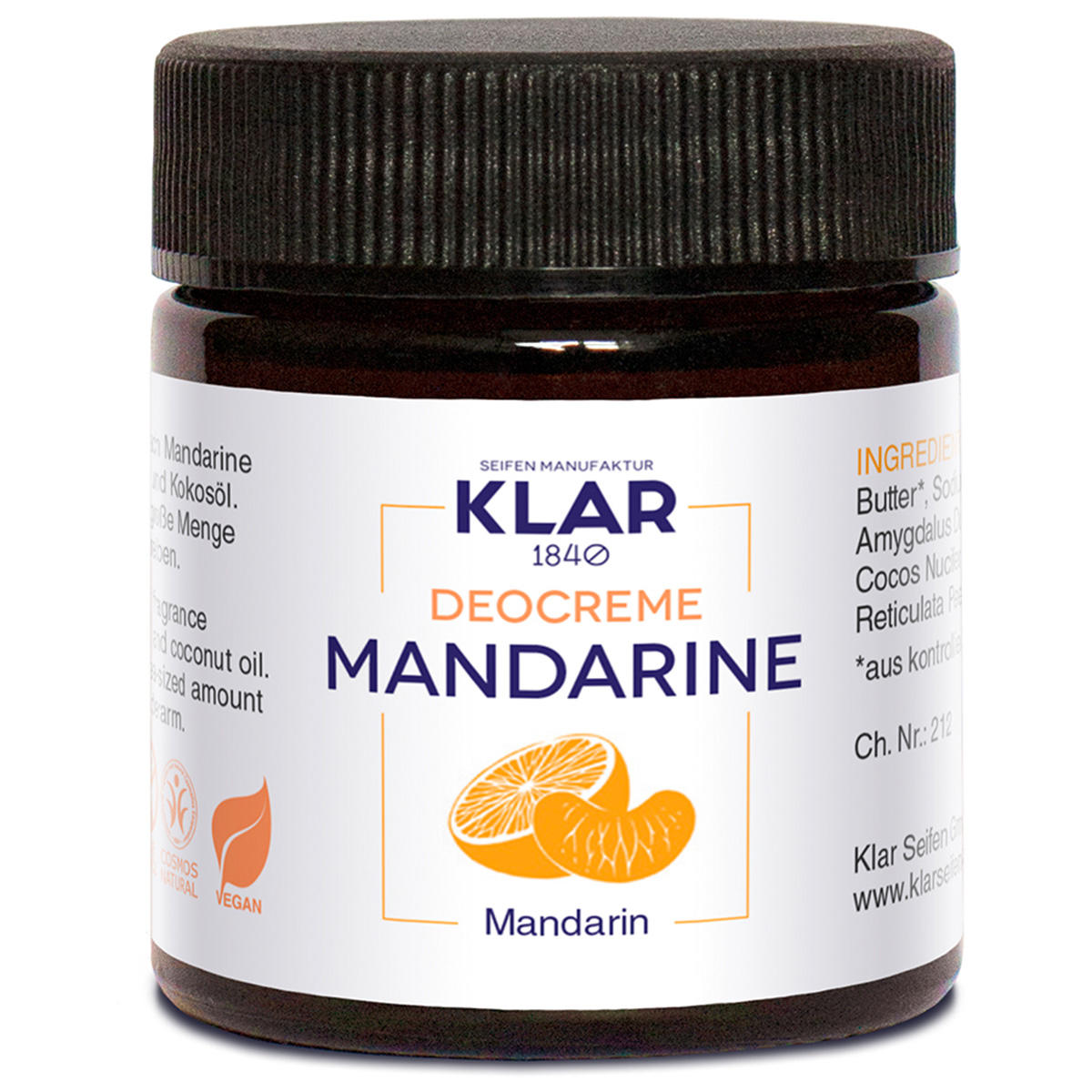 KLAR Deocreme Mandarine 30 ml