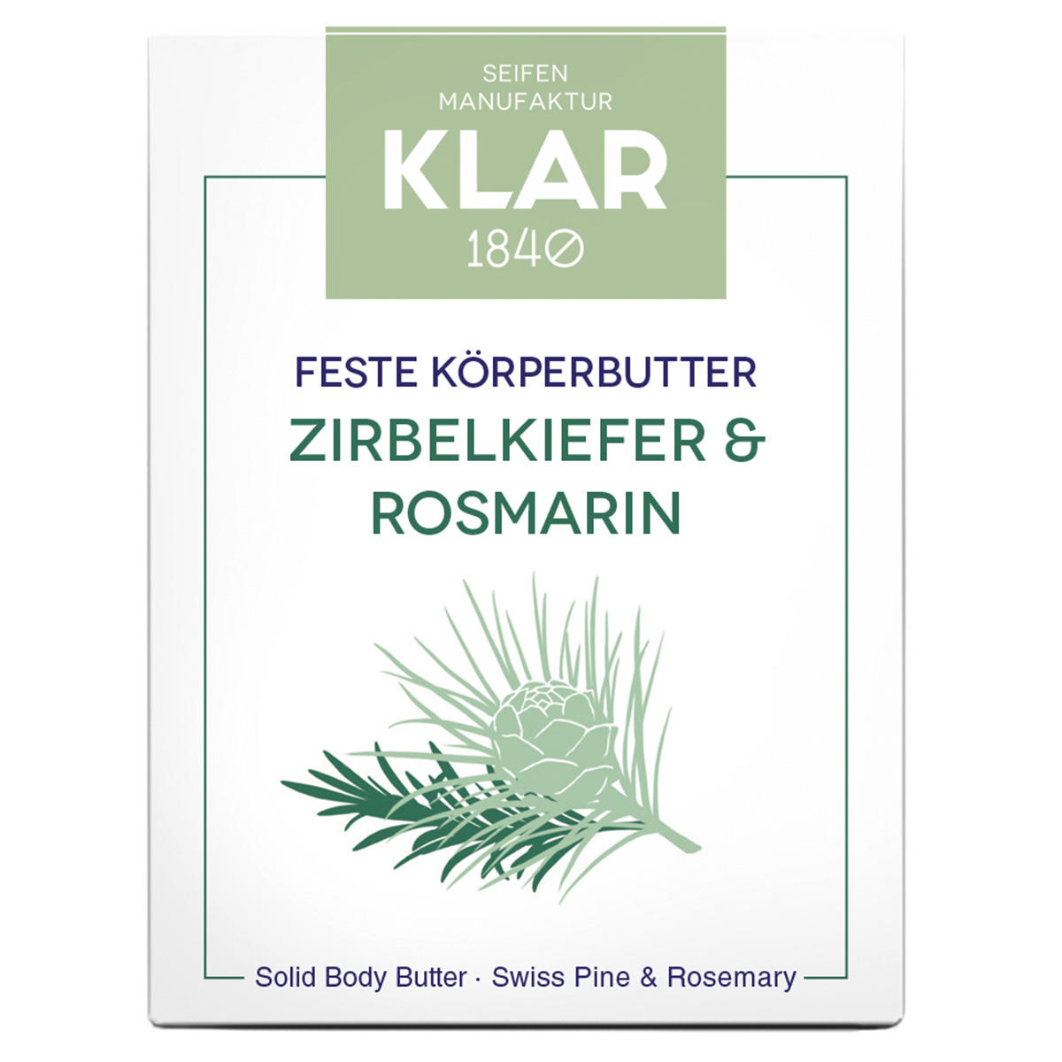 KLAR Beurre solide pour le corps Pin d'Alep & Romarin 60 g