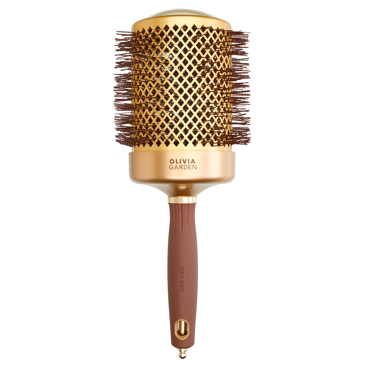 Olivia Garden Expert Blowout Shine Crimped Bristles oro e marrone Ø 80 mm