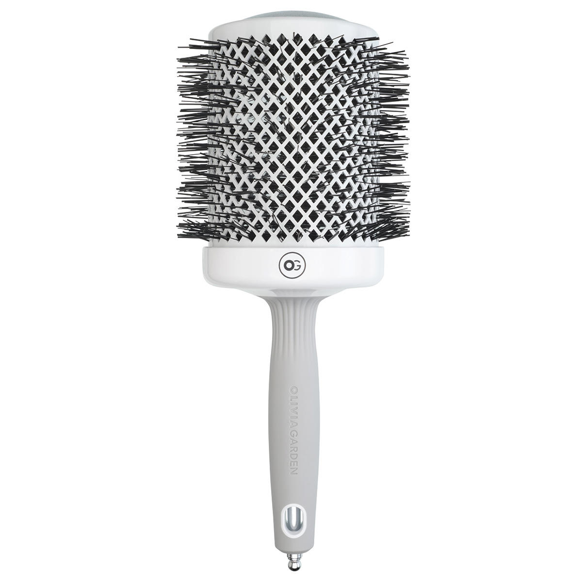 Olivia Garden Expert Blowout Shine bianco e grigio Ø 80 mm