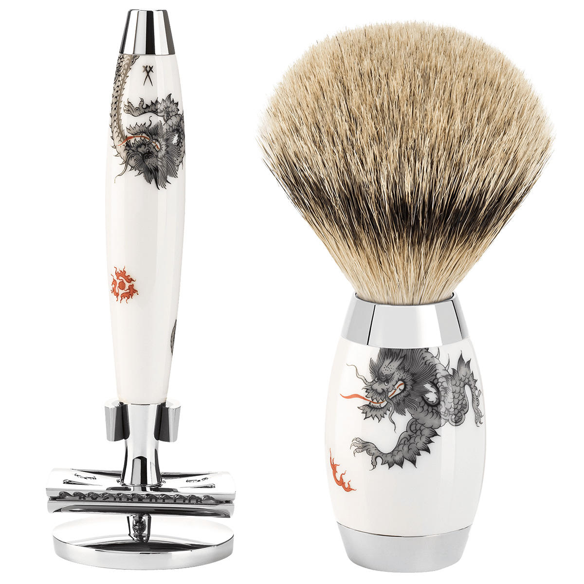 MÜHLE Set da barba con rasoio EDITION MEISSEN