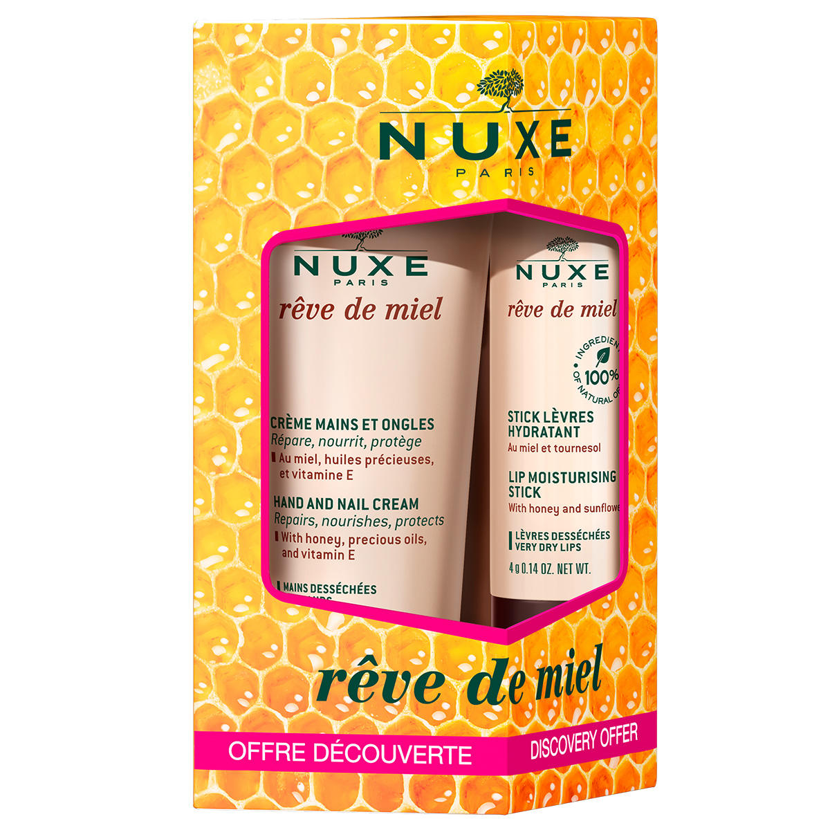 NUXE Rêve de Miel Kit de Soin des Mains et des Lèvres