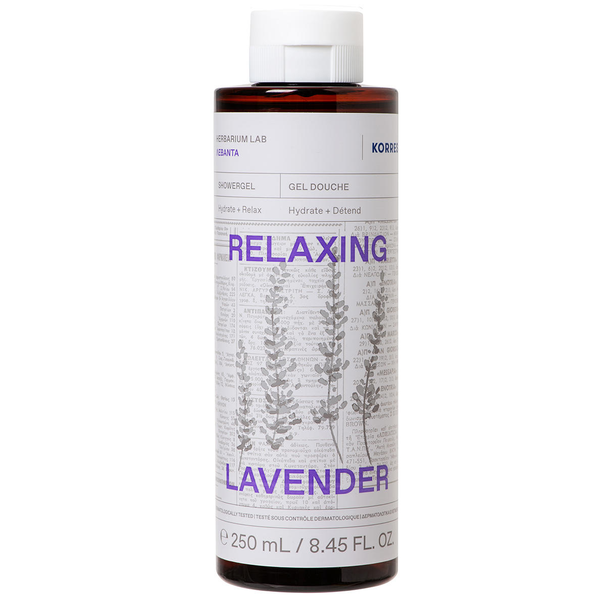 KORRES Relaxing Lavender Gel doccia 250 ml