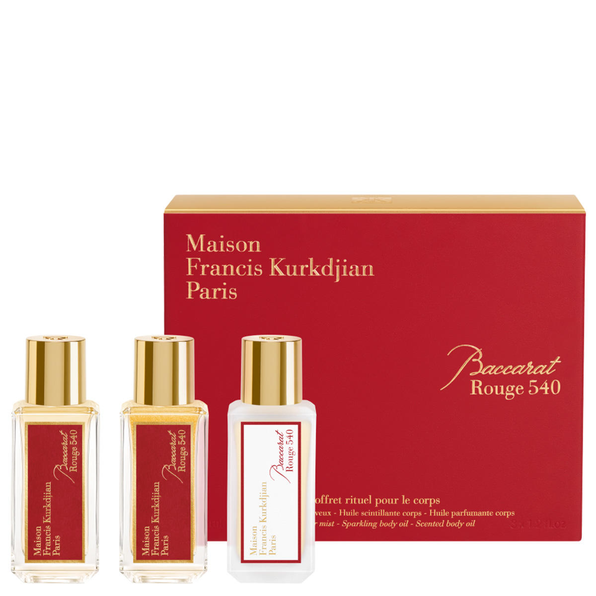 Maison Francis Kurkdjian Paris Baccarat Rouge 540 Body Ritual Set 3 x 35 ml