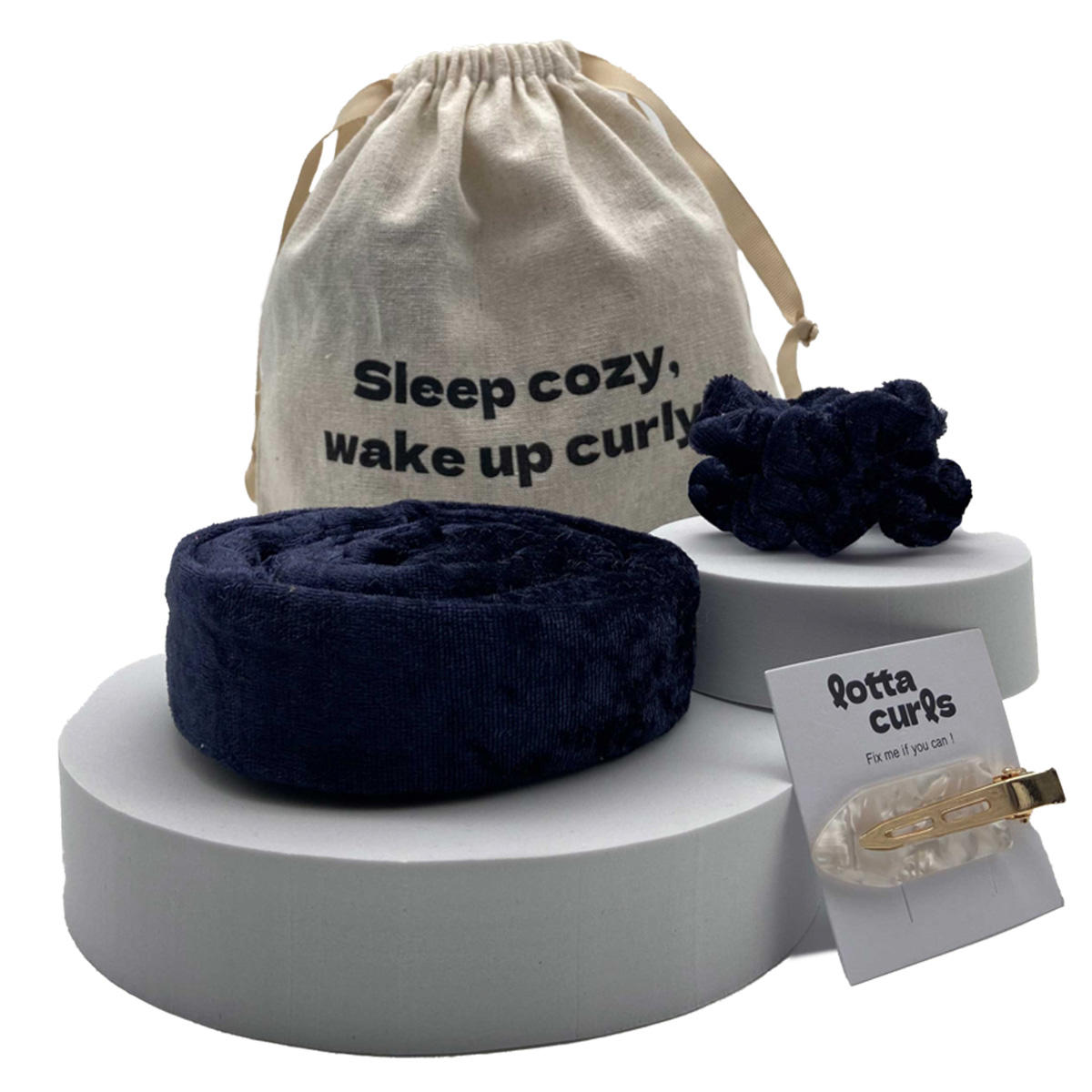 lotta curls Lockenband Set Deep Blue