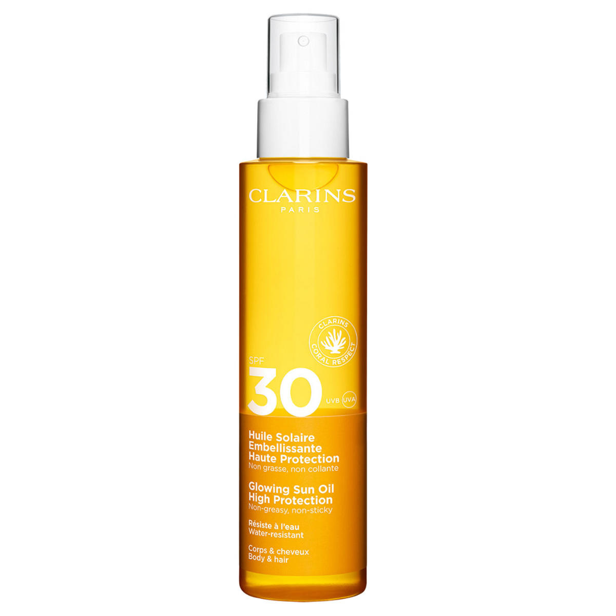 CLARINS Huile Solaire Embellissante Haute Protection SPF 30 150 ml