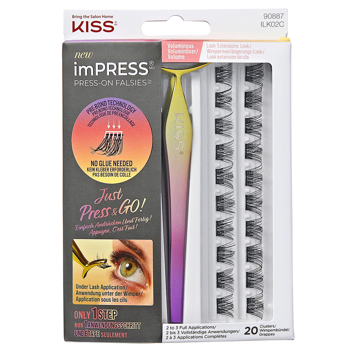 KISS imPRESS FALSIES Press-on Lash KIT 02 Voluminous