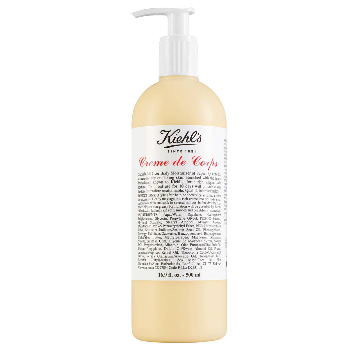 Kiehl's Creme de Corps with Pump 500 ml