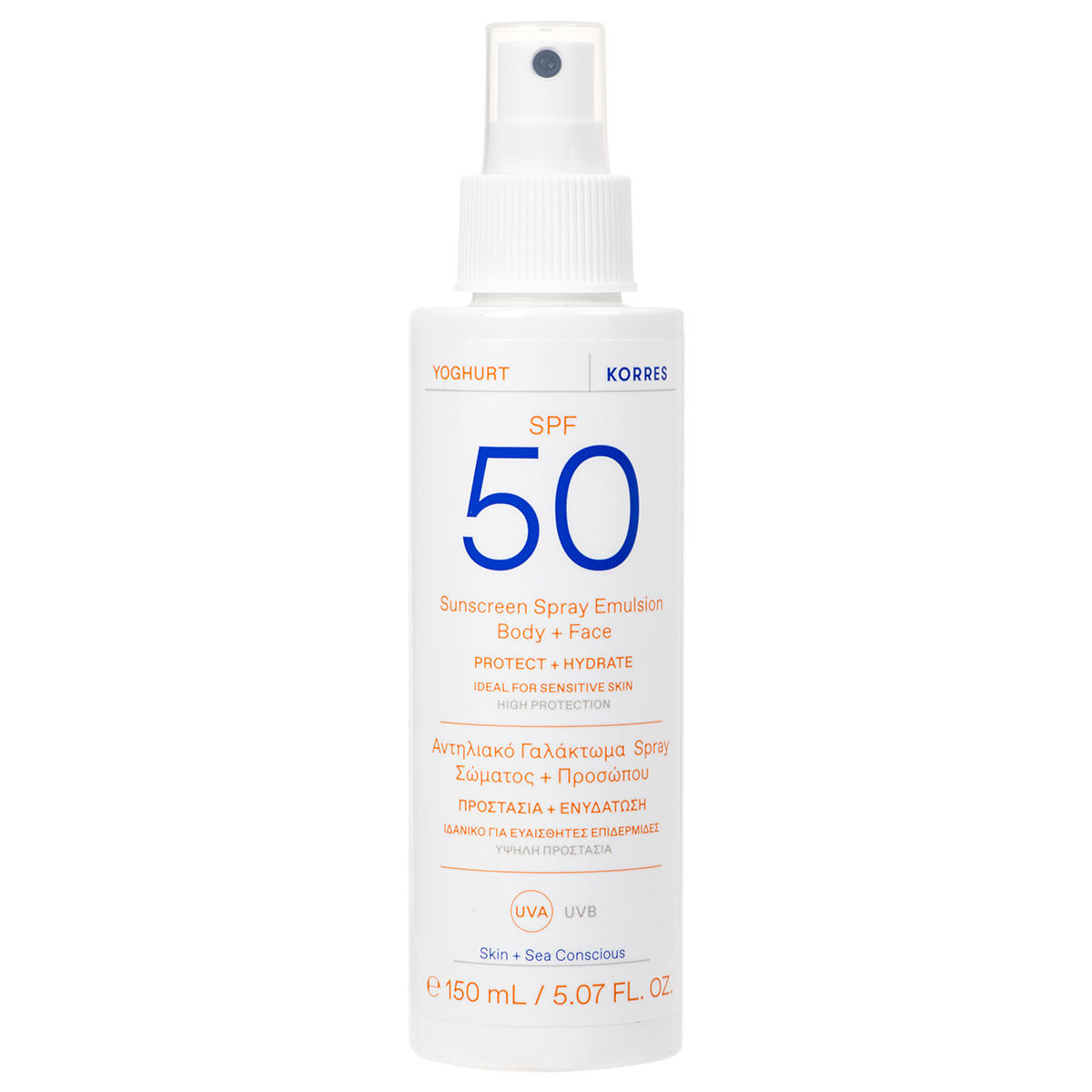 KORRES Yoghurt Sunscreen Spray Emulsion Face + Body SPF 50 150 ml
