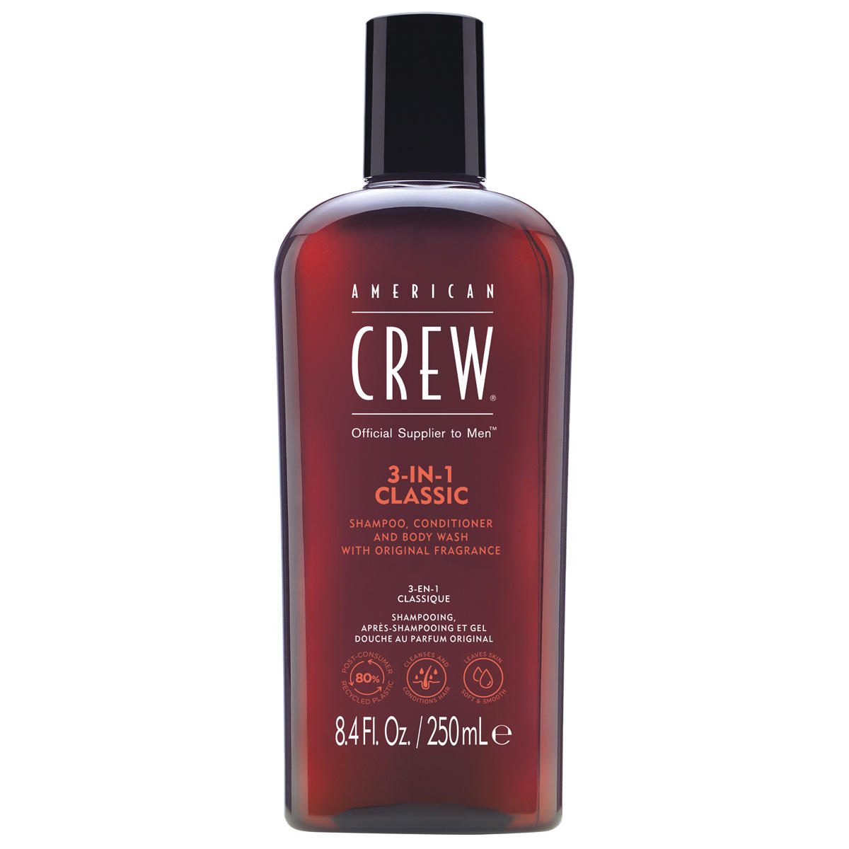 American Crew 3In1 Classic Shampoo, Conditioner & Body Wash 250 ml