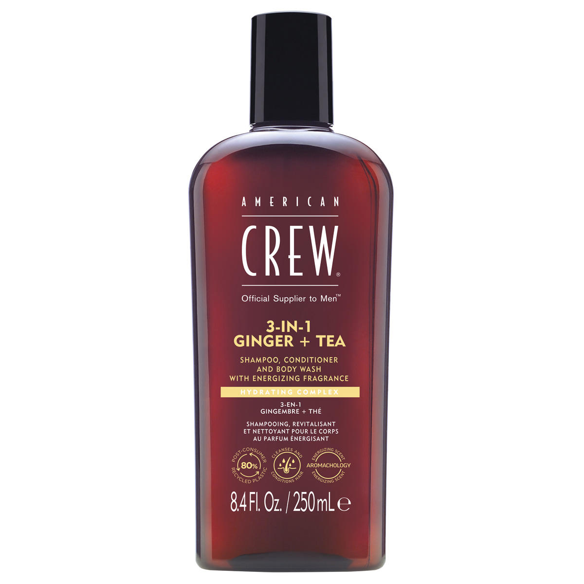 American Crew 3In1 Ginger & Tea Shampoo, Conditioner & Body Wash 250 ml