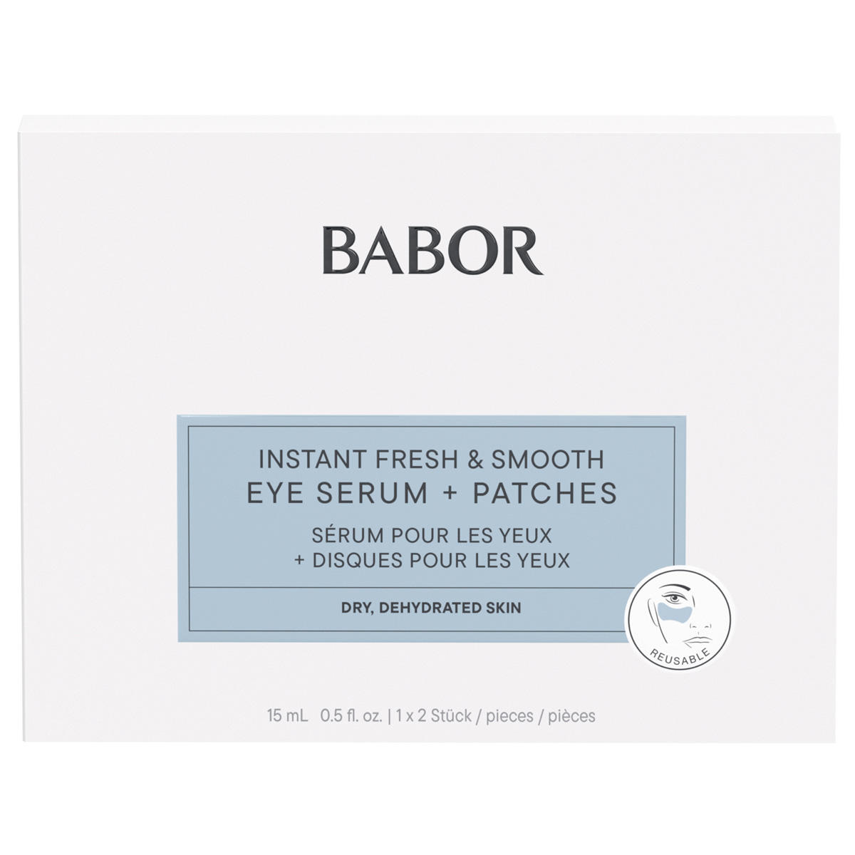 BABOR SKINOVAGE Siero occhi istantaneo fresco e liscio + patch 15 ml