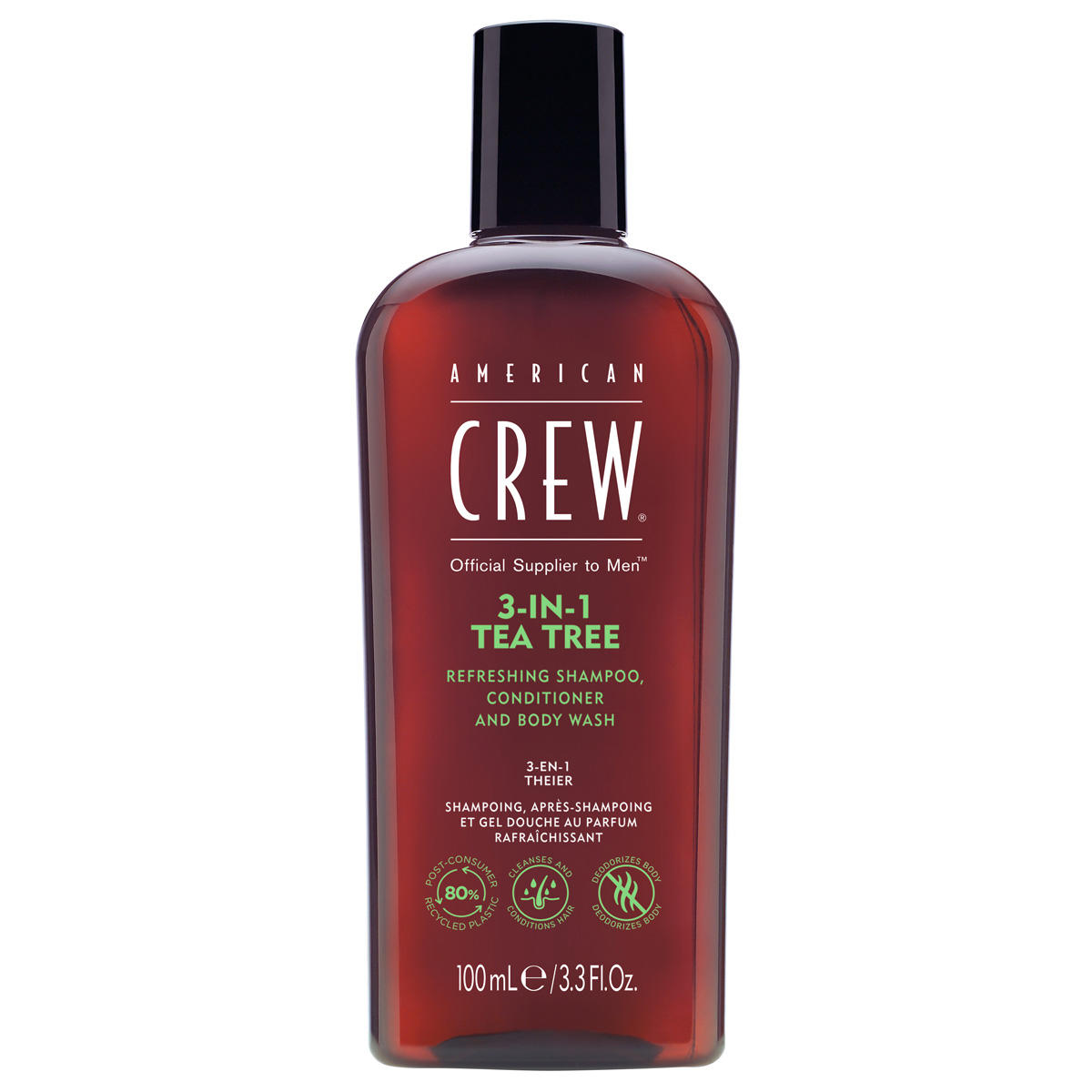 American Crew 3In1 Tea Tree Shampoo, Conditioner & Body Wash 100 ml
