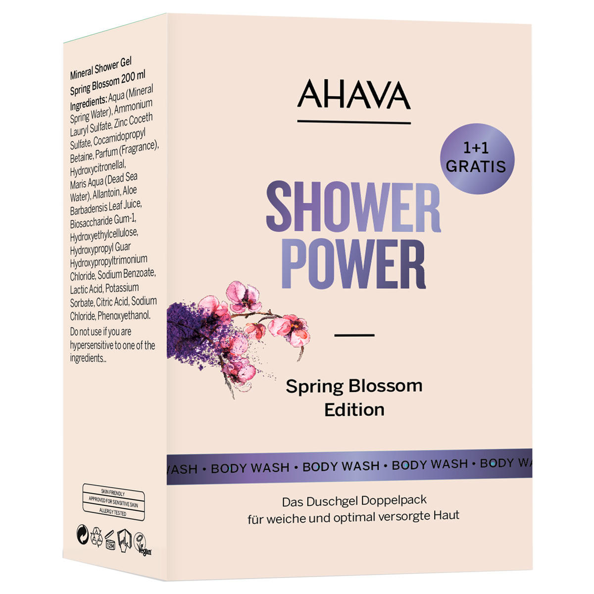 AHAVA Shower Power Spring Blossom Edition Duo Kit 2 x 200 ml