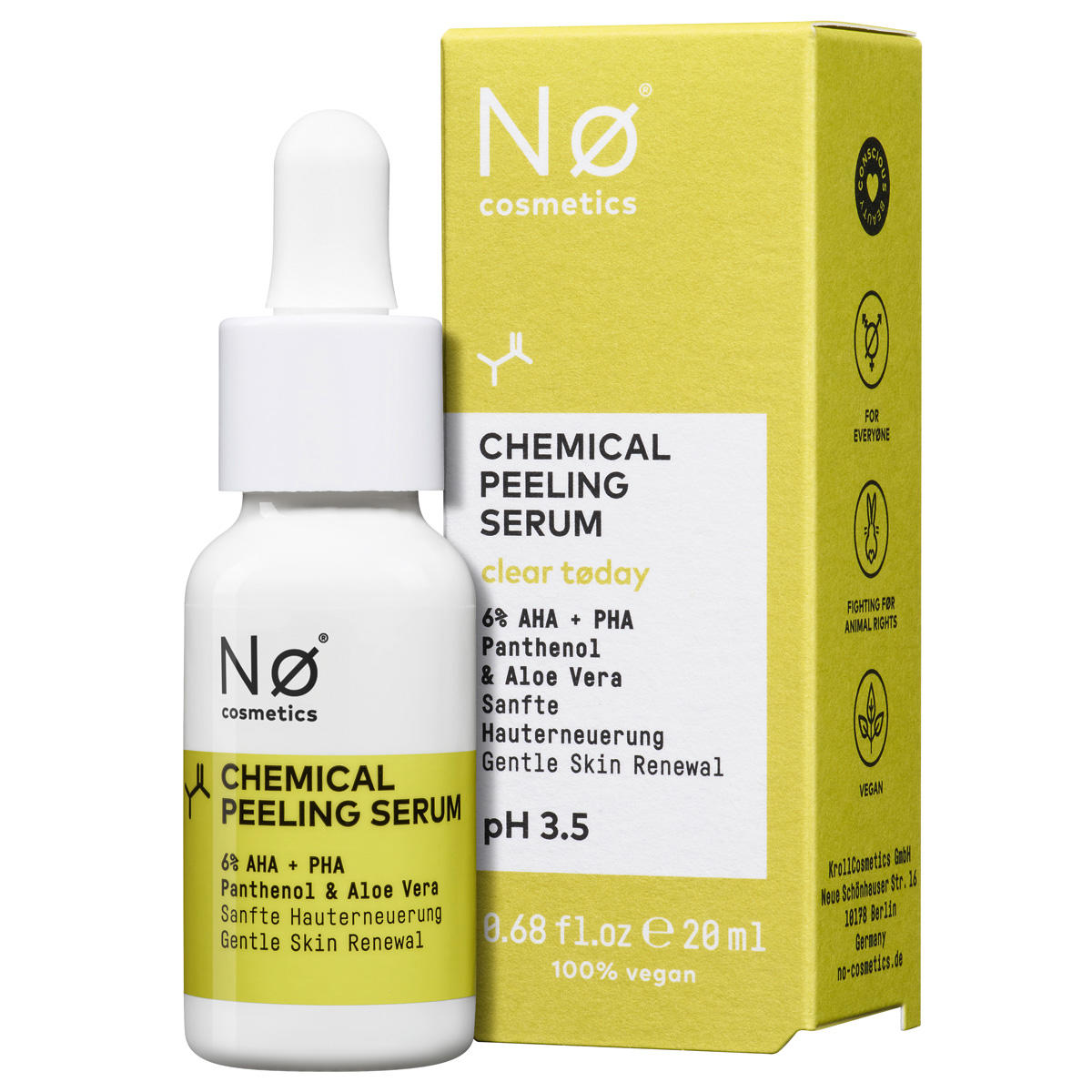 Nø Cosmetics clear tøday Chemical Peeling Serum 20 ml