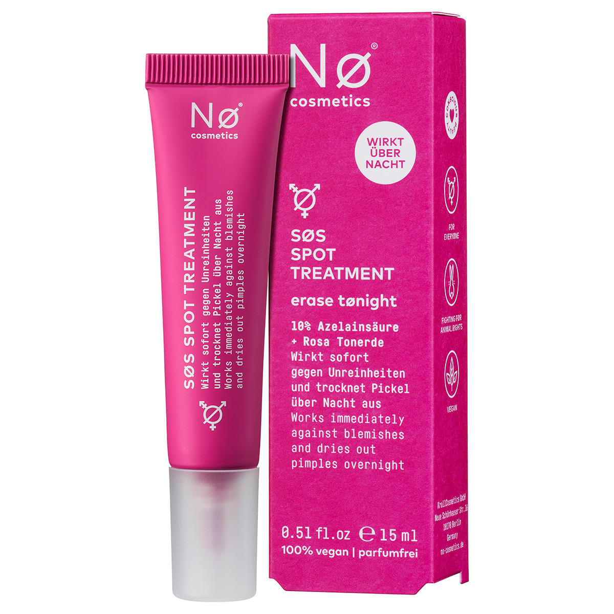 Nø Cosmetics erase tønight SØS Spot Treatment 15 ml