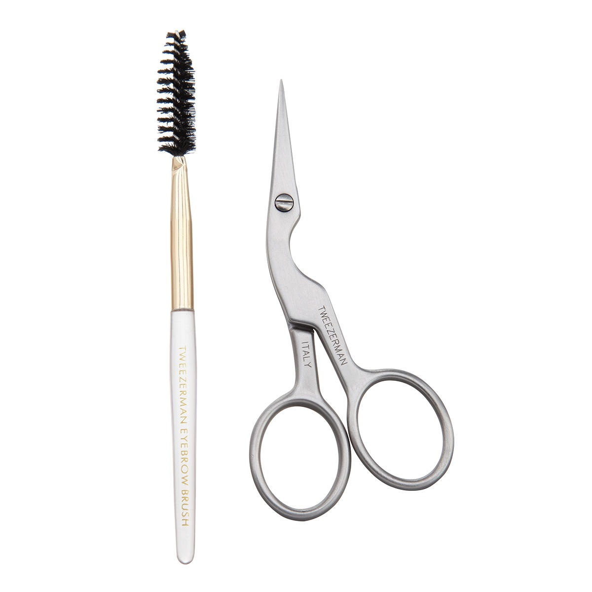 TWEEZERMAN Brow Shaping Scissors & Brush