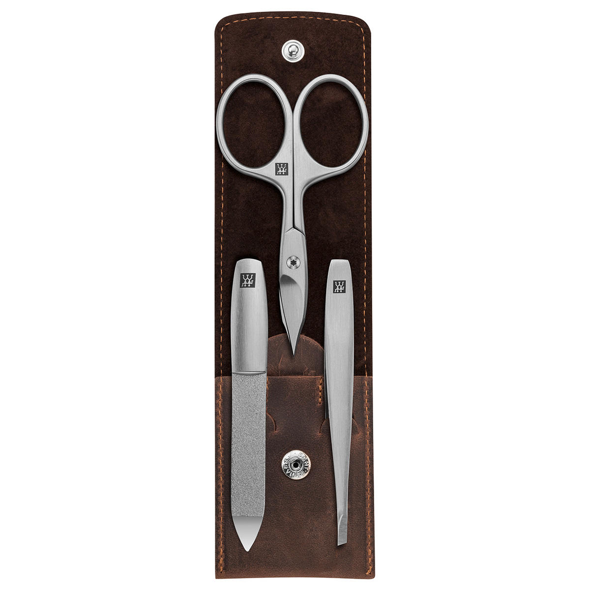 ZWILLING Set manicure premium da 3 pezzi in marrone