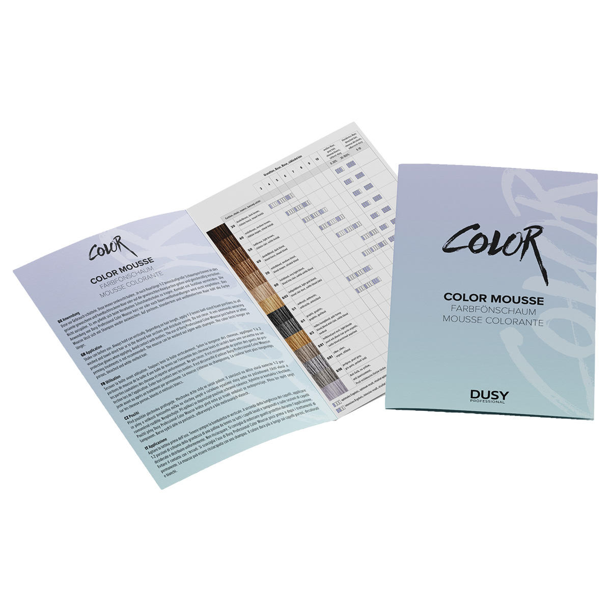 dusy professional Scheda colore Mousse stampata