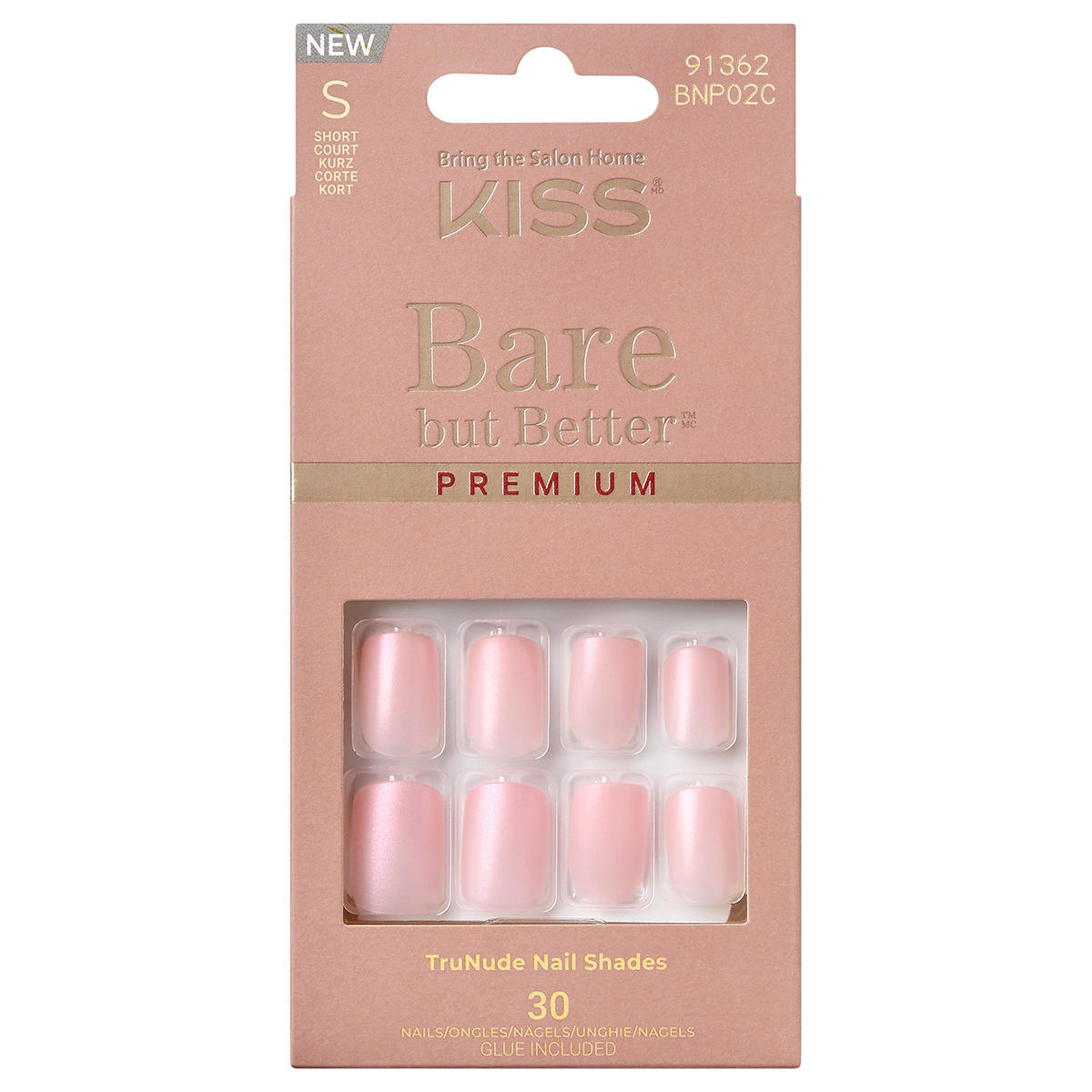 KISS Bare-But-Better Prem Nails Spicy Rosa