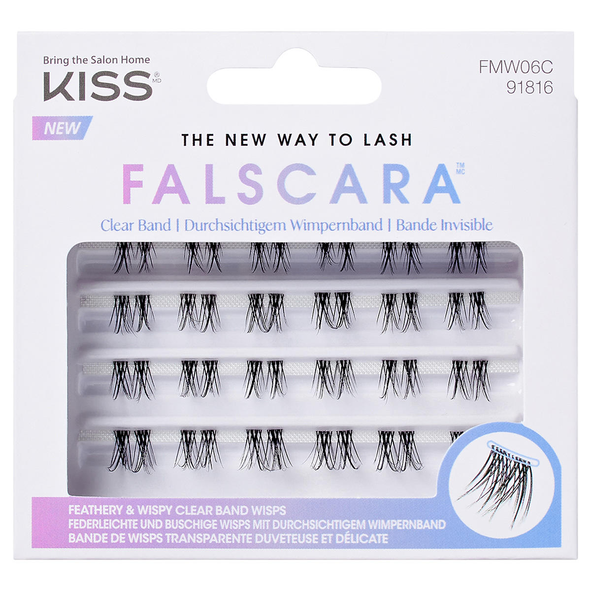 KISS Falscara Multipack Clear Band