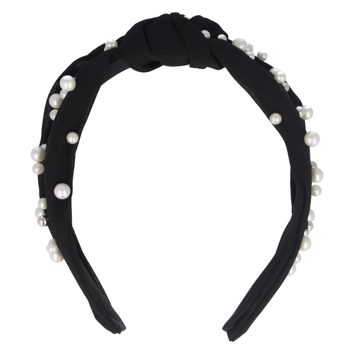 Solida Headband black with pearls