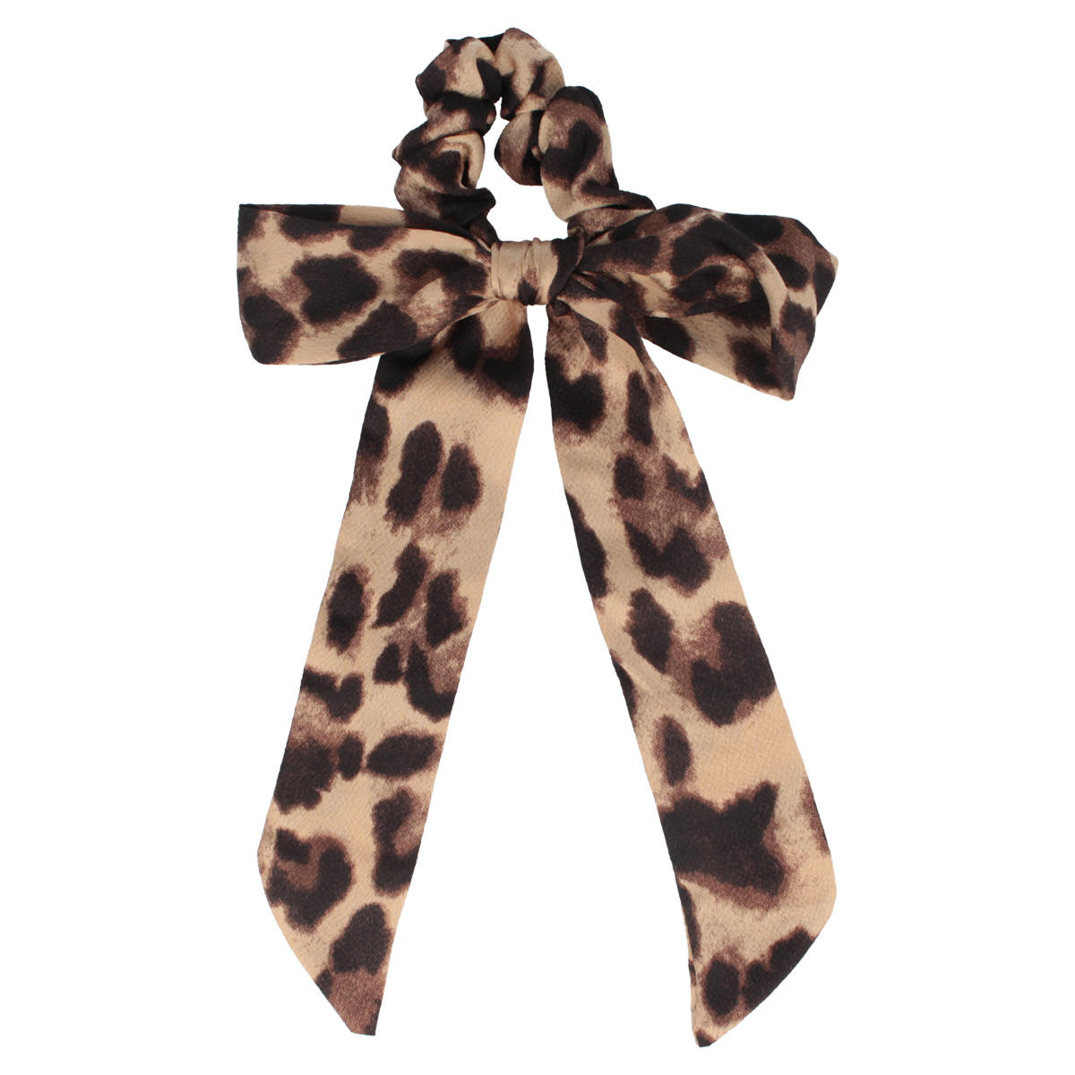 Solida Scrunchie in fantasia leo con fiocco