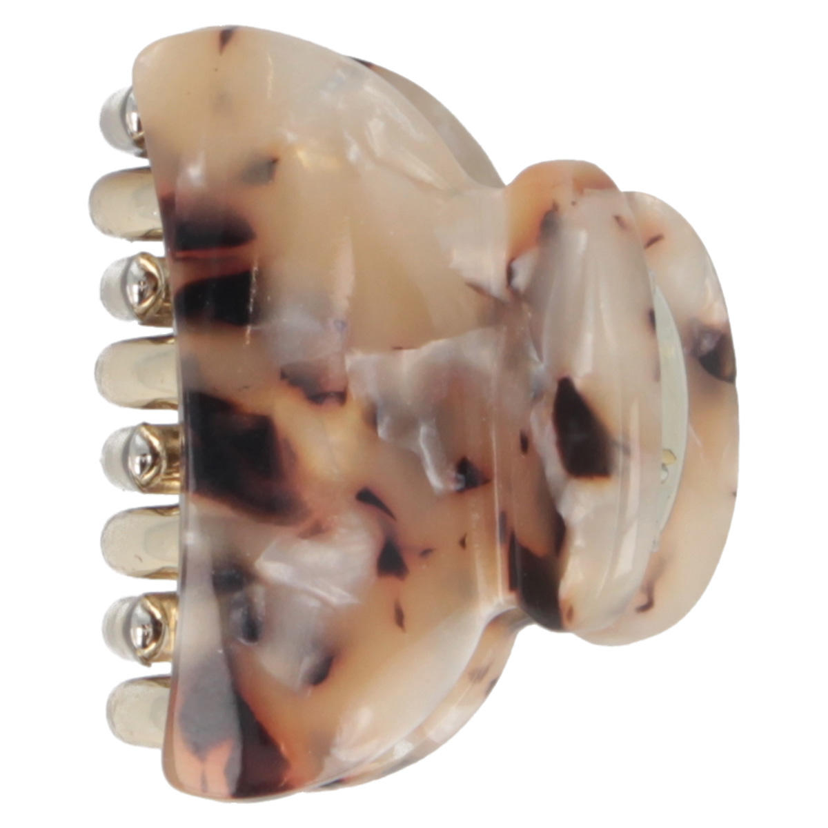 Solida Fermaglio per capelli marrone a fantasia 3,5 cm