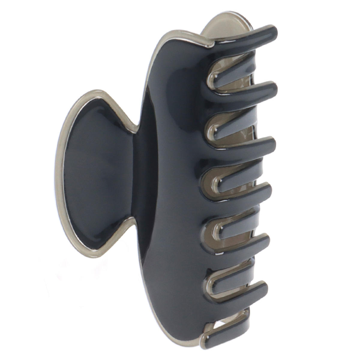 Solida Hair clip black/beige large shiny