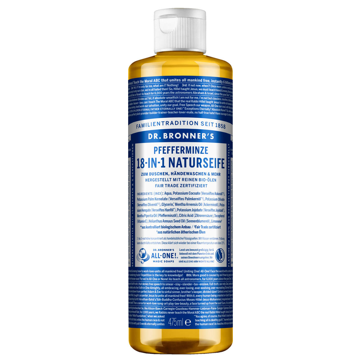 DR. BRONNER'S 18-IN-1 NATURSEIFE Menthe poivrée 475 ml