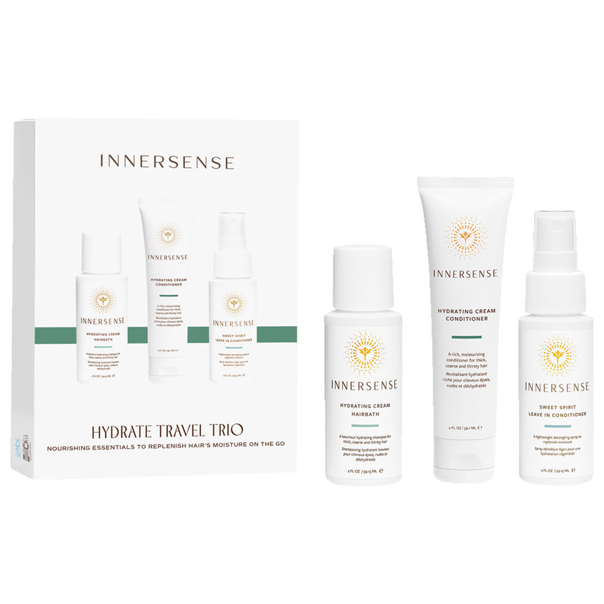Innersense Organic Beauty Hydrate Travel Trio