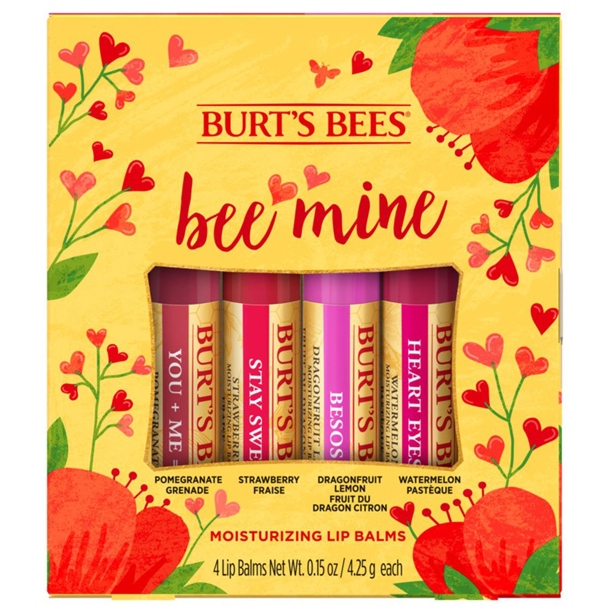 Burt´s Bees Bee Mine Lip Balm 4-Pack 4 x 4,25 g