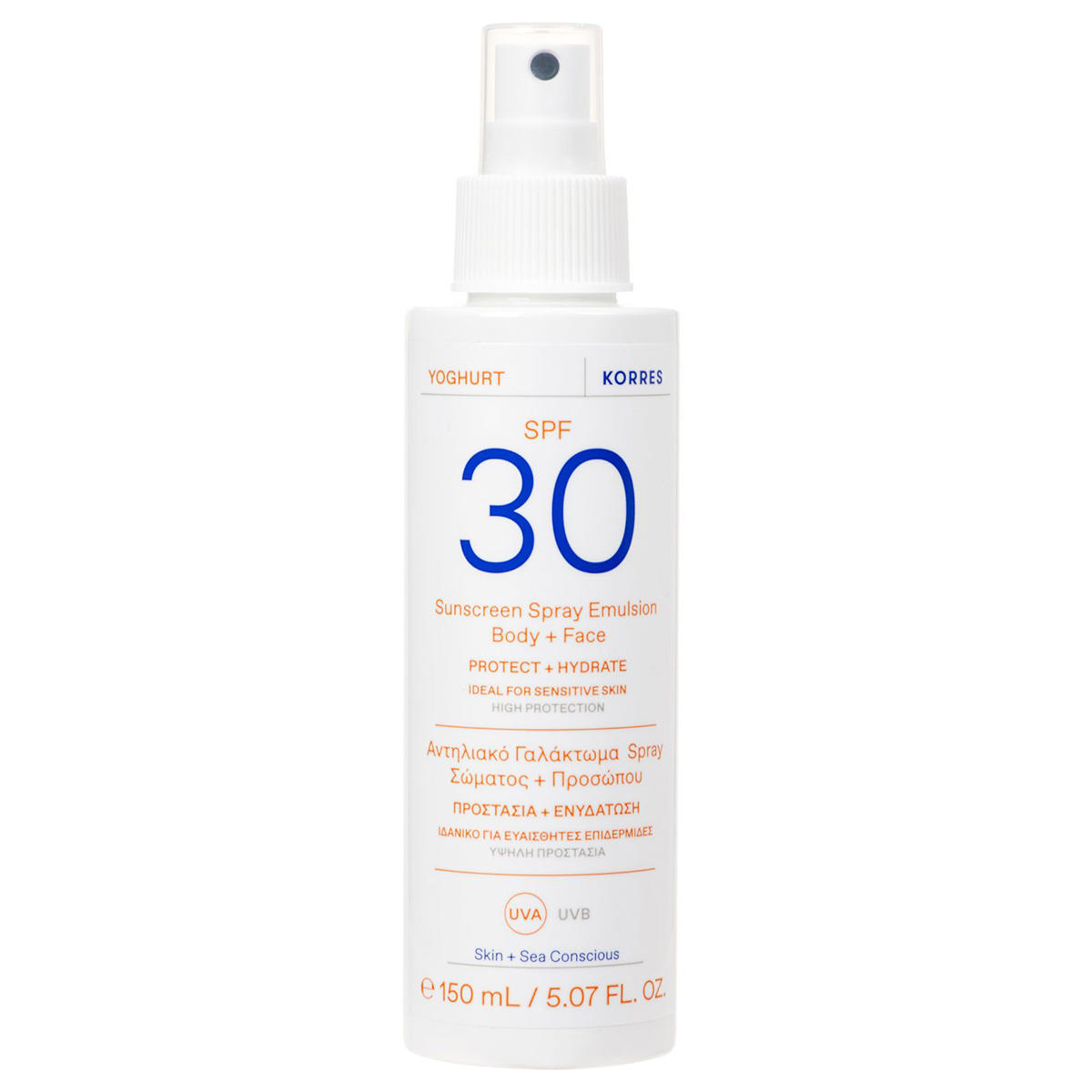 KORRES Yoghurt Sunscreen Spray Emulsion Body + Face SPF 30 150 ml