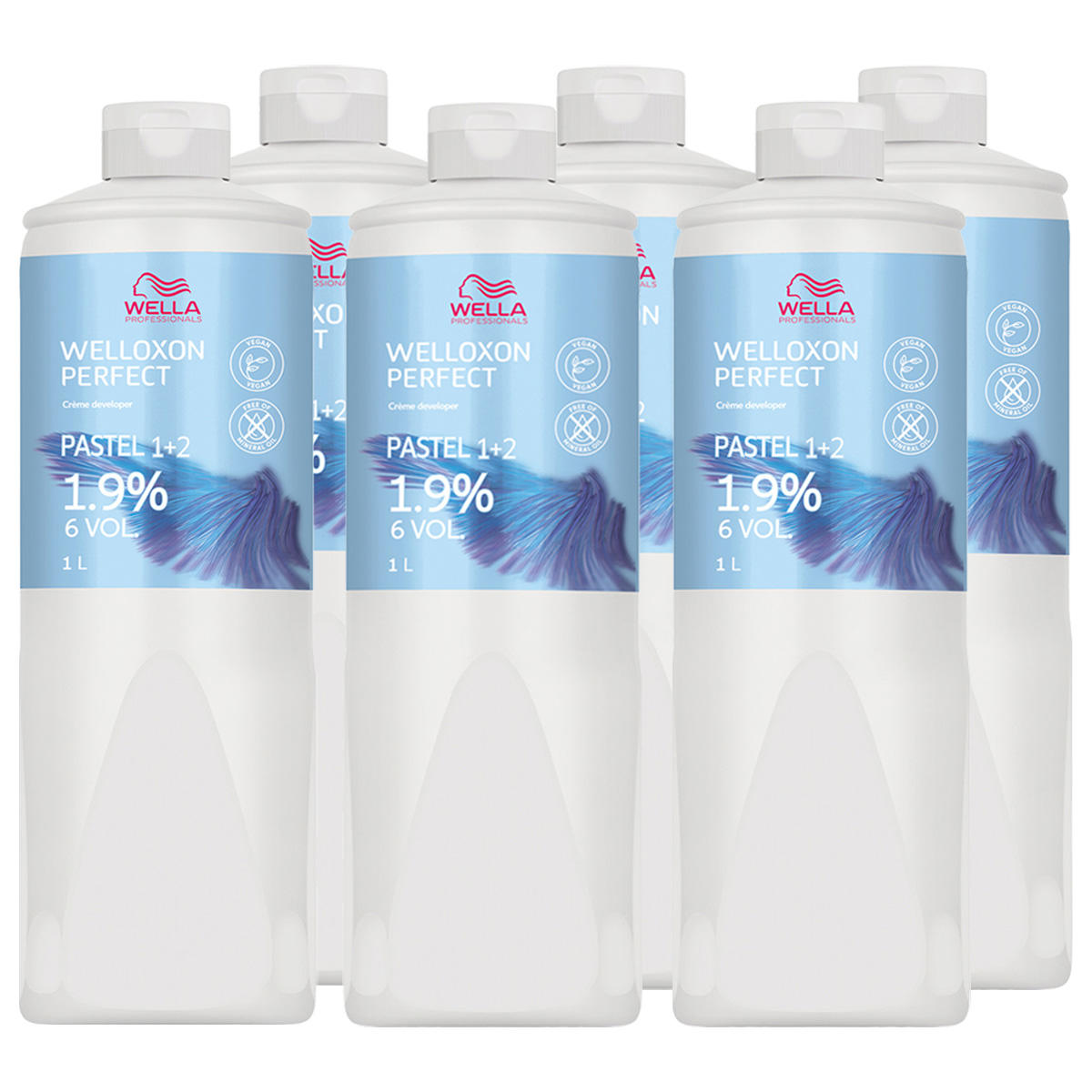 Wella Welloxon Perfect Creme Developer 6er Set 1,9 % - 6 Vol 6 x 1 Liter