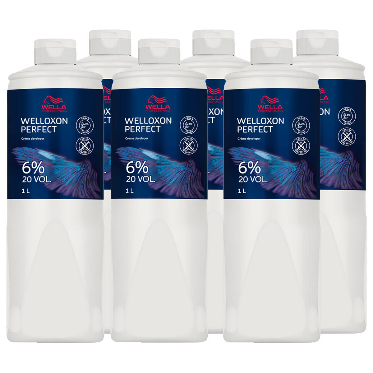 Wella Welloxon Perfect Creme Developer 6er Set 6 % - 20 Vol. 6 x 1 Liter