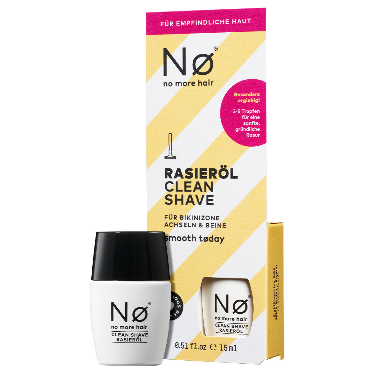 Nø Cosmetics smooth tøday Huile de rasage 15 ml
