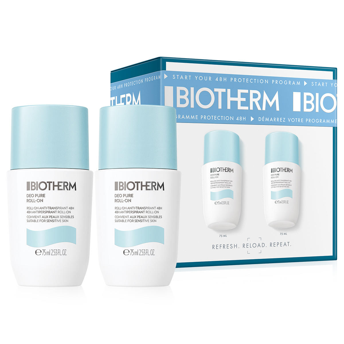 Biotherm Deo Pure Roll-On Duo Set 2 x 75 ml